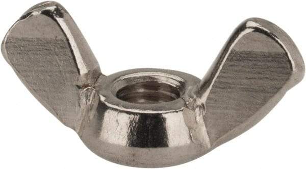 Value Collection - M5x0.80 Metric Coarse, Stainless Steel Standard Wing Nut - Grade 18-8, Austenitic Grade A2, 24mm Wing Span, 11mm Wing Span - Best Tool & Supply