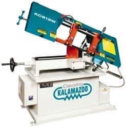 Clausing - 7 x 14" Max Capacity, Manual Step Pulley Horizontal Bandsaw - 59, 96, 155 & 260 SFPM Blade Speed, 110/220 Volts, 45°, 1 hp, 1 Phase - Best Tool & Supply