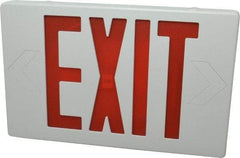 Mule - 1 Face, 2 Watt, White, Polycarbonate, LED, Illuminated Exit Sign - 120/277 VAC, No Battery Backup, Universal Mounted, 12 Inch Long x 1-1/2 Inch Wide x 7-1/2 Inch High - Best Tool & Supply