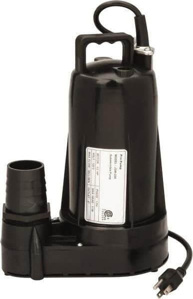 Value Collection - 1/2 hp, 120 Amp Rating, 120 Volts, Full-On Operation, Submersible Pump - Plastic Housing - Best Tool & Supply