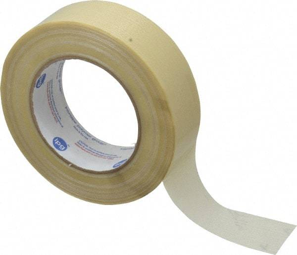 Intertape - 1-1/2" x 60 Yd Natural (Color) Rubber Adhesive Packaging Tape - Polyester Film Backing, 5.6 mil Thick, 175 Lb Tensile Strength, Series RG15 - Best Tool & Supply