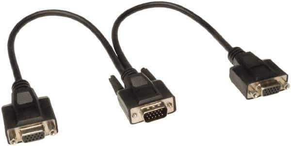 Tripp-Lite - 1' Long, HD15/HD15 Computer Cable - Black, Male, Female x Female - Best Tool & Supply