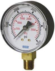 Wika - 4" Dial, 1/4 Thread, 30-0-60 Scale Range, Pressure Gauge - Lower Connection Mount, Accurate to 3-2-3% of Scale - Best Tool & Supply