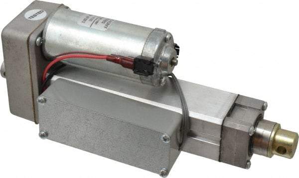 Duff-Norton - 4" Stroke Len, 25% Duty Cycle, 12 Volt, Linear Electromechanical Actuator with Limit Switch - DC Input, 0.5" per Second, 100 Lb Capacity - Best Tool & Supply