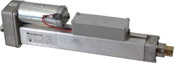 Duff-Norton - 8" Stroke Len, 25% Duty Cycle, 12 Volt, Linear Electromechanical Actuator with Limit Switch - DC Input, 0.5" per Second, 100 Lb Capacity - Best Tool & Supply