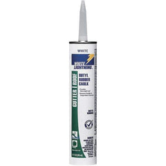 White Lightning - 10 oz Cartridge White Butyl Rubber Caulk - -40 to 180°F Operating Temp, 24 to 48 hr Full Cure Time - Best Tool & Supply