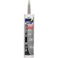 White Lightning - 10 oz Cartridge Gray Acrylic & Latex Caulk - -30 to 180°F Operating Temp, 12 min Tack Free Dry Time, Series 3006 - Best Tool & Supply