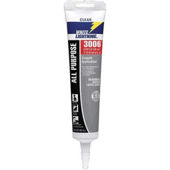 White Lightning - 5.5 oz Cartridge Clear Acrylic & Latex Caulk - -30 to 180°F Operating Temp, 12 min Tack Free Dry Time, Series 3006 - Best Tool & Supply