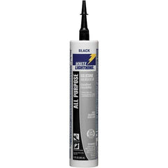 White Lightning - 10 oz Cartridge Black RTV Silicone Joint Sealant - -80 to 400°F Operating Temp, 30 min Tack Free Dry Time, 24 hr Full Cure Time - Best Tool & Supply