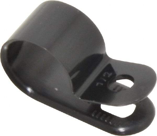 Value Collection - 13.8mm Bundle Diam, 0.181" Hole, Nylon Clamp - Black - Best Tool & Supply