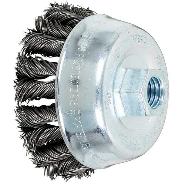 PFERD - Knotted Wire Cup Brush - 3-1/2X.02X5/8-11 COMBITWIST CS KNTCUP BRSH - Best Tool & Supply
