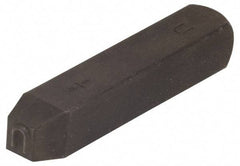 Made in USA - 3/16" Character Size, U Character, Heavy Duty Individual Steel Stamp - Steel, Letter - Best Tool & Supply