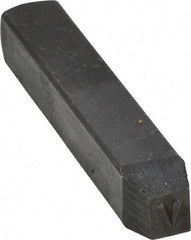 Made in USA - 3/16" Character Size, V Character, Heavy Duty Individual Steel Stamp - Steel, Letter - Best Tool & Supply