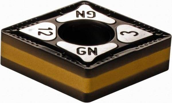 Iscar - CNMG643 GN Grade IC8150 Carbide Turning Insert - TiCN/Al2O3/TiN Finish, 80° Diamond, 3/4" Inscr Circle, 1/4" Thick, 3/64" Corner Radius - Best Tool & Supply