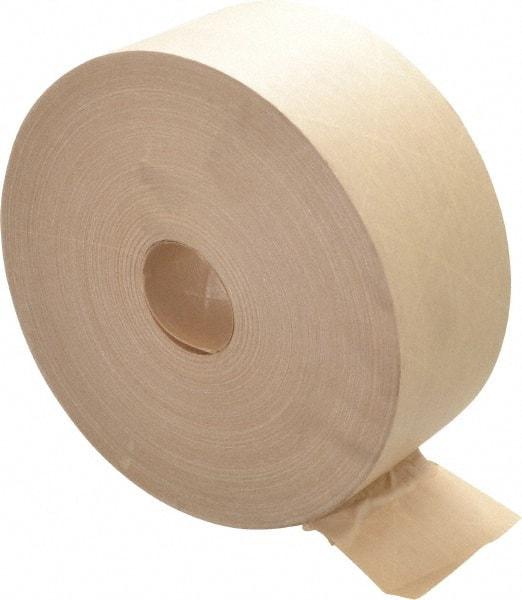 Intertape - 2-3/4" x 500' Natural (Color) Water Activated Adhesive Sealing Tape - Paper Backing, 6.1 mil Thick, Series KR500 - Best Tool & Supply