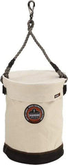 Ergodyne - 1 Pocket White Canvas Bucket Tool Organizer - 12-1/2" Wide x 12-1/2" Deep x 17" High - Best Tool & Supply