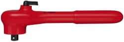 Knipex - 3/8" Drive Square Head Ratchet - Insulated Finish, 7-1/2" OAL, 24 Gear Teeth, Reversible Head - Best Tool & Supply