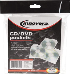 innovera - 25 Piece Clear CD/DVD Pockets - 5" High x 5" Wide - Best Tool & Supply