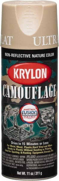 Krylon - Sand, Flat, Direct to Plastic Spray Paint - Exact Industrial Supply