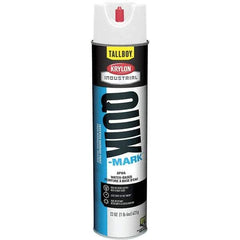 Krylon - 25 fl oz White Marking Paint - 35 to 71 Sq Ft Coverage, Water-Based Formula - Best Tool & Supply