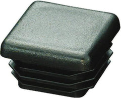 Caplugs - Square Finishing Plug for 6 to 11 Gauge Panels, for 4-3/4" Tube Diam - 1" Deep, Low-Density Polyethylene, Black - Best Tool & Supply