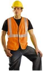 OccuNomix - Size XL Flame Resistant/Retardant Orange Solid General Purpose Vest - 44 to 46" Chest, ANSI 107-2015, ASTM F1506, ATPV=5.4 cal/Sq cm, NFPA 70E/HRC=1, Hook & Loop Closure, 1 Pocket, Modacrylic/Aramid Blend - Best Tool & Supply