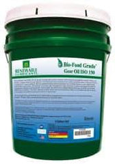 Renewable Lubricants - 5 Gal Pail, Mineral Gear Oil - 6°F to 250°F, 131 St Viscosity at 40°C, 20 St Viscosity at 100°C, ISO 150 - Best Tool & Supply