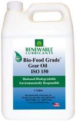 Renewable Lubricants - 1 Gal Bottle, Mineral Gear Oil - 6°F to 250°F, 131 St Viscosity at 40°C, 20 St Viscosity at 100°C, ISO 150 - Best Tool & Supply