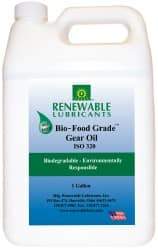 Renewable Lubricants - 1 Gal Bottle, Mineral Gear Oil - 24°F to 518°F, 252 St Viscosity at 40°C, 34 St Viscosity at 100°C, ISO 320 - Best Tool & Supply