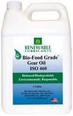 Renewable Lubricants - 1 Gal Bottle, Mineral Gear Oil - 23°F to 250°F, 382 St Viscosity at 40°C, 49 St Viscosity at 100°C, ISO 460 - Best Tool & Supply