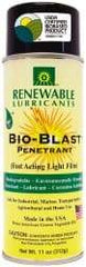 Renewable Lubricants - 11 oz Aerosol Thin Oily Film Penetrant/Lubricant - Light Golden, -22°F to 208°F - Best Tool & Supply