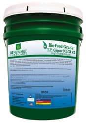 Renewable Lubricants - 35 Lb Pail Biobased Extreme Pressure Grease - White, Extreme Pressure, Food Grade & High Temperature, 590°F Max Temp, NLGIG 2, - Best Tool & Supply