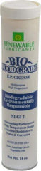 Renewable Lubricants - 14 oz Cartridge Biobased Extreme Pressure Grease - White, Extreme Pressure, Food Grade & High Temperature, 590°F Max Temp, NLGIG 2, - Best Tool & Supply