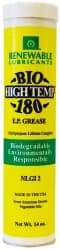 Renewable Lubricants - 14 oz Cartridge Biobased Extreme Pressure Grease - Green, Extreme Pressure & High Temperature, 285°F Max Temp, NLGIG 2, - Best Tool & Supply