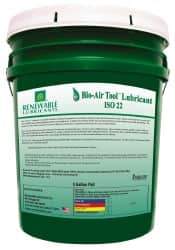 Renewable Lubricants - 5 Gal Pail, ISO 22, Air Tool Oil - -40°F to 420°, Series Bio-Air - Best Tool & Supply