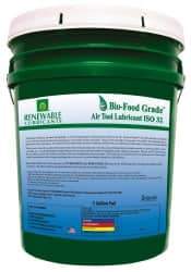 Renewable Lubricants - 5 Gal Pail, ISO 32, Air Tool Oil - -20°F to 230°, 29.33 Viscosity (cSt) at 40°C, 7.34 Viscosity (cSt) at 100°C, Series Bio-Food Grade - Best Tool & Supply