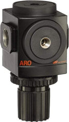 ARO/Ingersoll-Rand - 1/2 NPT Port, 210 CFM, Aluminum Standard Regulator - 0 to 140 psi Range, 250 Max psi Supply Pressure, 1/8" Gauge Port Thread, 3.15" Wide x 5.472" High - Best Tool & Supply