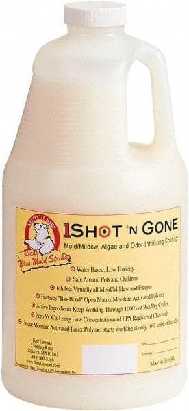 Bare Ground Solutions - Half Gallon of 1 Shot Mold Inhibiting Coating - Moisture activated mold/mildew, algae, fungus prevention coating  It has zero VOC's and uses a low concentration of EPA registered chemicals. - Best Tool & Supply