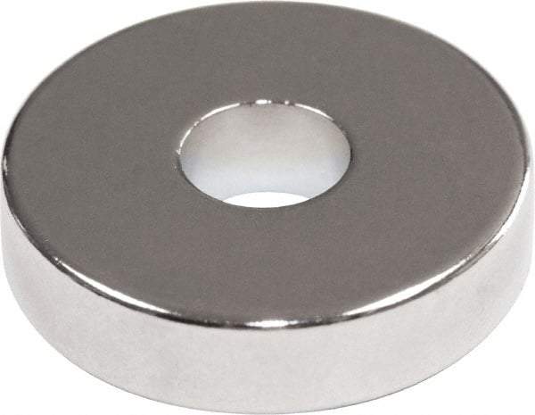 Mag-Mate - 0.365" Diam, 1/4" Cup Height, 1/4" Overall Height, 8.2 Lb Average Pull Force, 8.2 Lb Max Pull Force, Neodymium Rare Earth Cup Magnet - Through Hole Style, 0.2" Cup ID - Best Tool & Supply