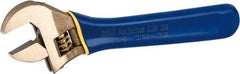 Ampco - 1-5/16" Jaw Capacity, 11" Insulated Adjustable Wrench - Steel, Plain Finish, 10-1/2" OAL - Best Tool & Supply