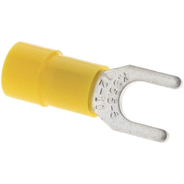 Value Collection - #10 Stud, 12 to 10 AWG Compatible, Partially Insulated, Standard Fork Terminal - Best Tool & Supply