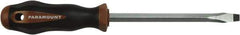 Paramount - Standard Slotted Screwdriver - Square Shank, Ergonomic Handle - Best Tool & Supply