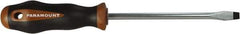 Paramount - Standard Slotted Screwdriver - Round Shank, Ergonomic Handle - Best Tool & Supply