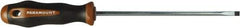 Paramount - 245mm OAL Cabinet Slotted Screwdriver - 152mm Blade Length, Round Shank, Ergonomic Handle - Best Tool & Supply