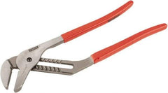 Proto - 16" OAL, 4-13/64" Max Capacity, 1-15/16" Jaw Length x 33/64" Jaw Width, 11 Position Gooseneck Tongue & Groove Pliers - Serrated Straight Jaws, Standard Head, Vinyl Handles - Best Tool & Supply