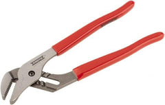 Proto - 10" OAL, 1-3/4" Max Capacity, 1-5/32" Jaw Length x 27/64" Jaw Width, 6 Position Gooseneck Tongue & Groove Pliers - Serrated Straight Jaws, Standard Head, Vinyl Handles - Best Tool & Supply