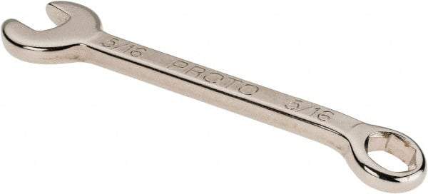 Proto - 5/16" 6 Point Combination Wrench - 3-7/16" OAL, Steel, Nickel Finish - Best Tool & Supply