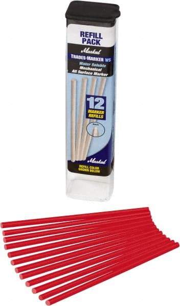 Markal - Red All Purpose Wax Crayon - Flat Tip - Best Tool & Supply