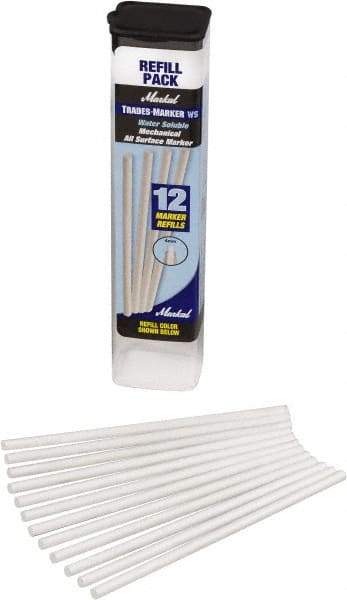 Markal - White All Purpose Wax Crayon - Flat Tip - Best Tool & Supply