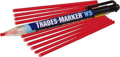 Markal - Red All Purpose Wax Crayon - Flat Tip - Best Tool & Supply